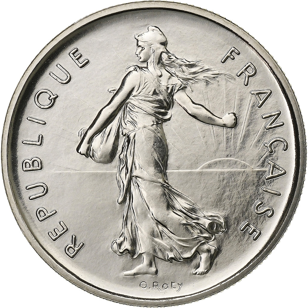 França, 5 Francs, Semeuse, 1971, MDP, série FDC, Cobre-Níquel Revestido a