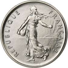 França, 5 Francs, Semeuse, 1971, MDP, série FDC, Cobre-Níquel Revestido a