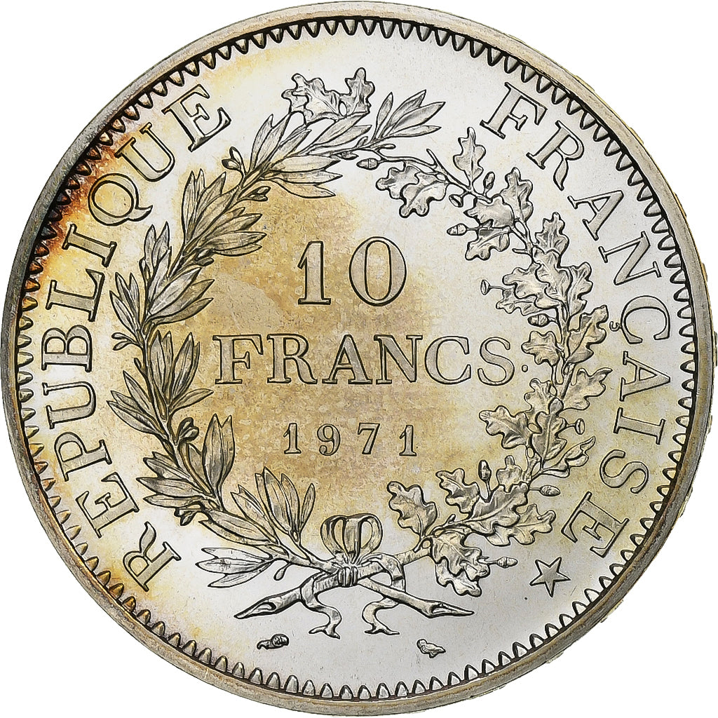 Frankreich, 10 Francs, Hercule, 1971, MDP, série FDC, Silver, STGL