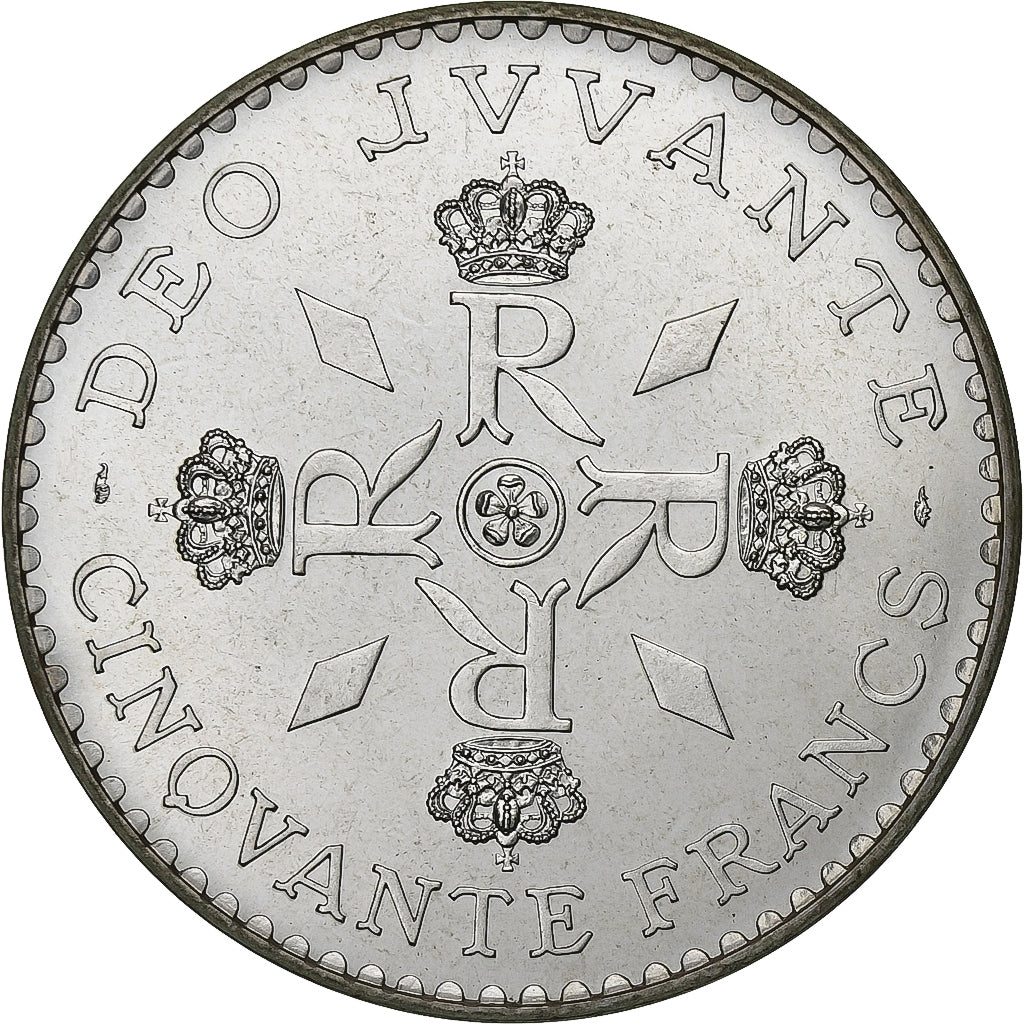Monaco, Rainier III, 50 Francs, 1975, MDP, série FDC, Silber, STGL
