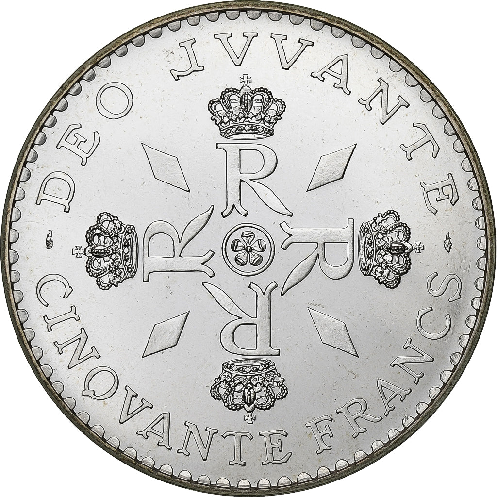 Monaco, Rainier III, 50 Francs, 1975, MDP, série FDC, Silber, STGL