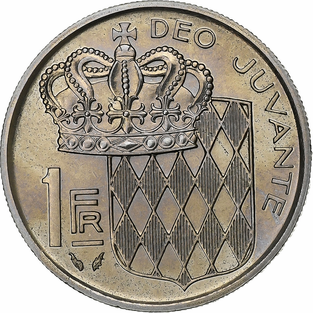 Monaco, Rainier III, 1 Franc, 1975, MDP, série FDC, Nickel, MS(65-70)