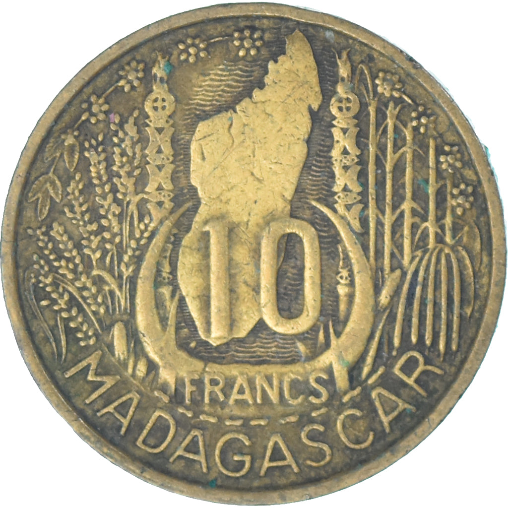 Münze, Madagascar, 10 Francs, 1953