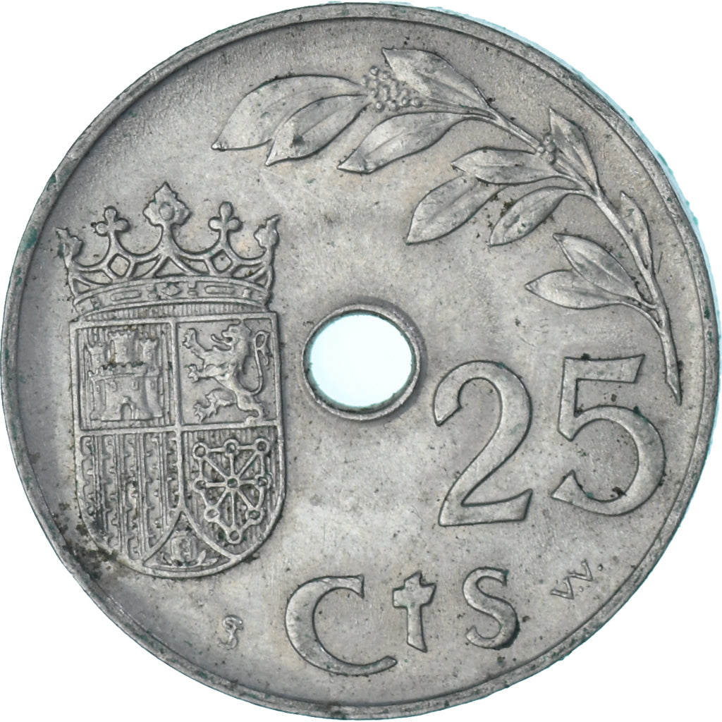 Monnaie, Espagne, 25 Centimos, 1937