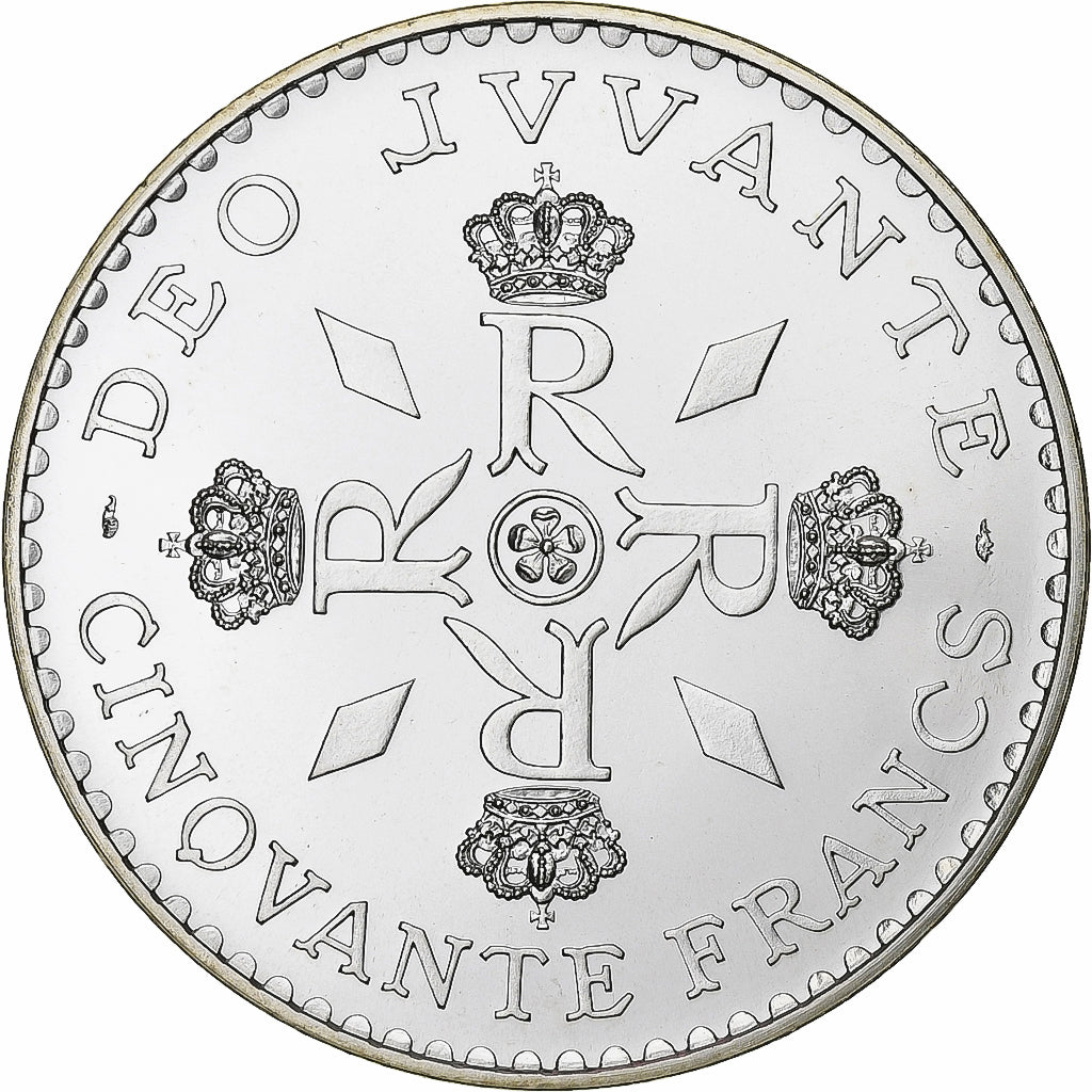 Monaco, Rainier III, 50 Francs, 1976, MDP, série FDC, Silver, MS(65-70)
