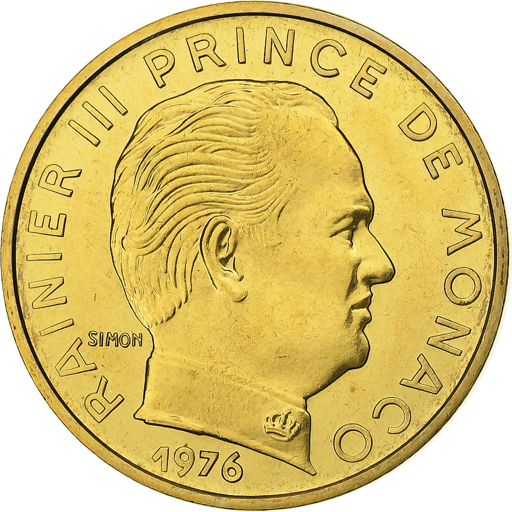 Monaco, Rainier III, 20 Centimes, 1976, MDP, série FDC, Cupro-Aluminium