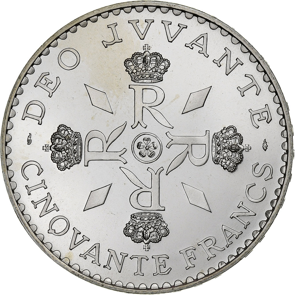 Monaco, Rainier III, 50 Francs, 1974, MDP, série FDC, Silver, MS(65-70)