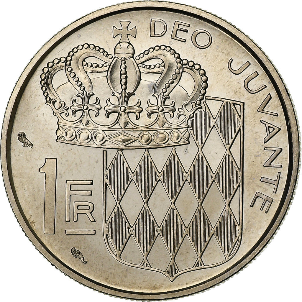 Mónaco, Rainier III, 1 Franc, 1974, MDP, série FDC, Níquel, MS(65-70)