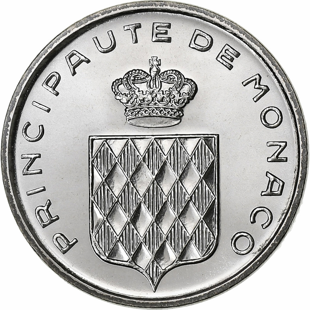 Monaco, Rainier III, Centime, 1982, MDP, série FDC, Stainless Steel, MS(65-70)