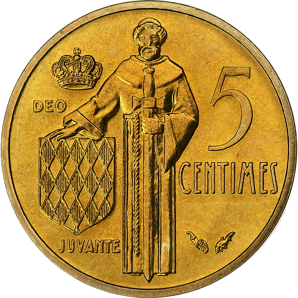 Monaco, Rainier III, 5 Centimes, 1982, MDP, série FDC, Cupro-Aluminium