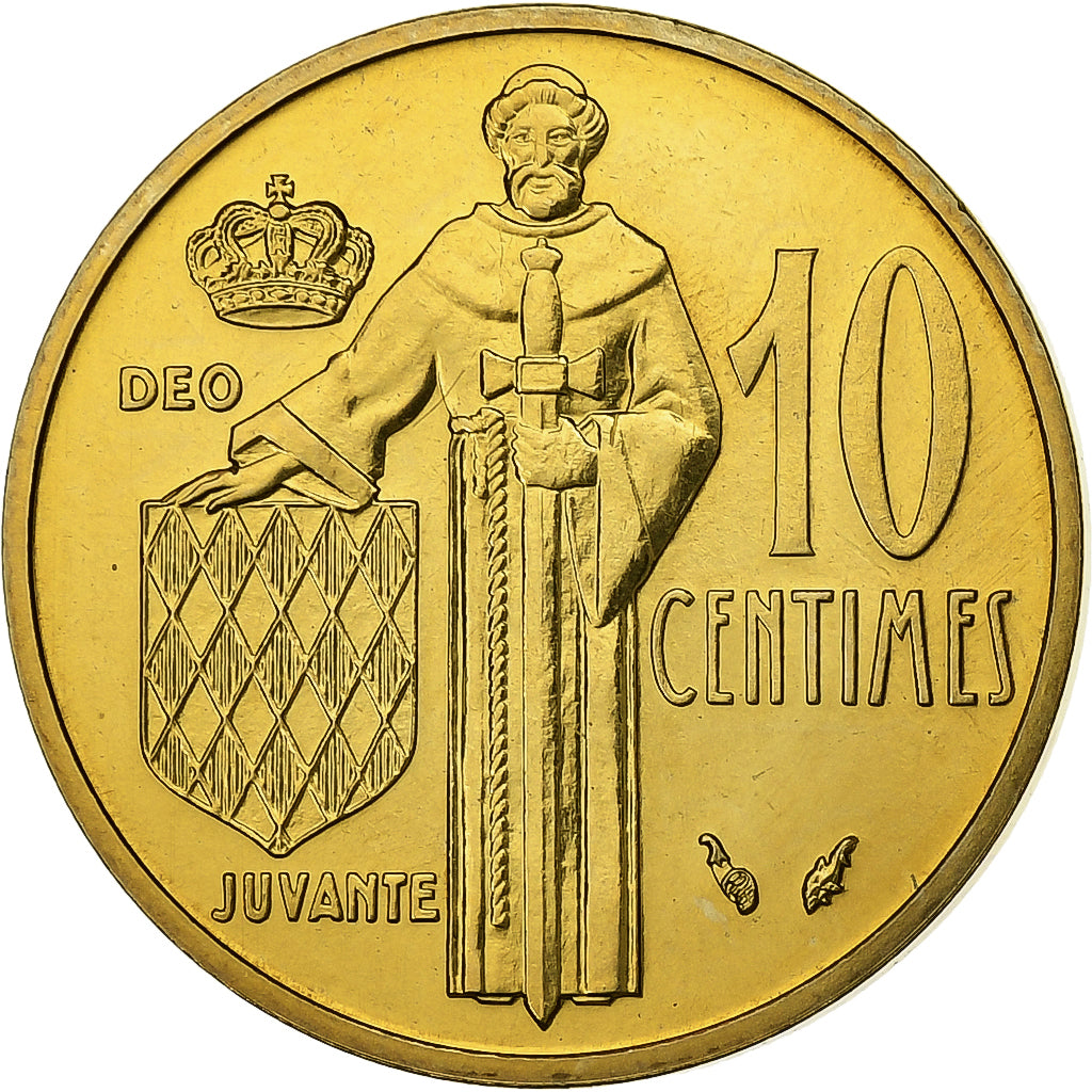 Monaco, Rainier III, 10 Centimes, 1982, MDP, série FDC, Cupro-Aluminium