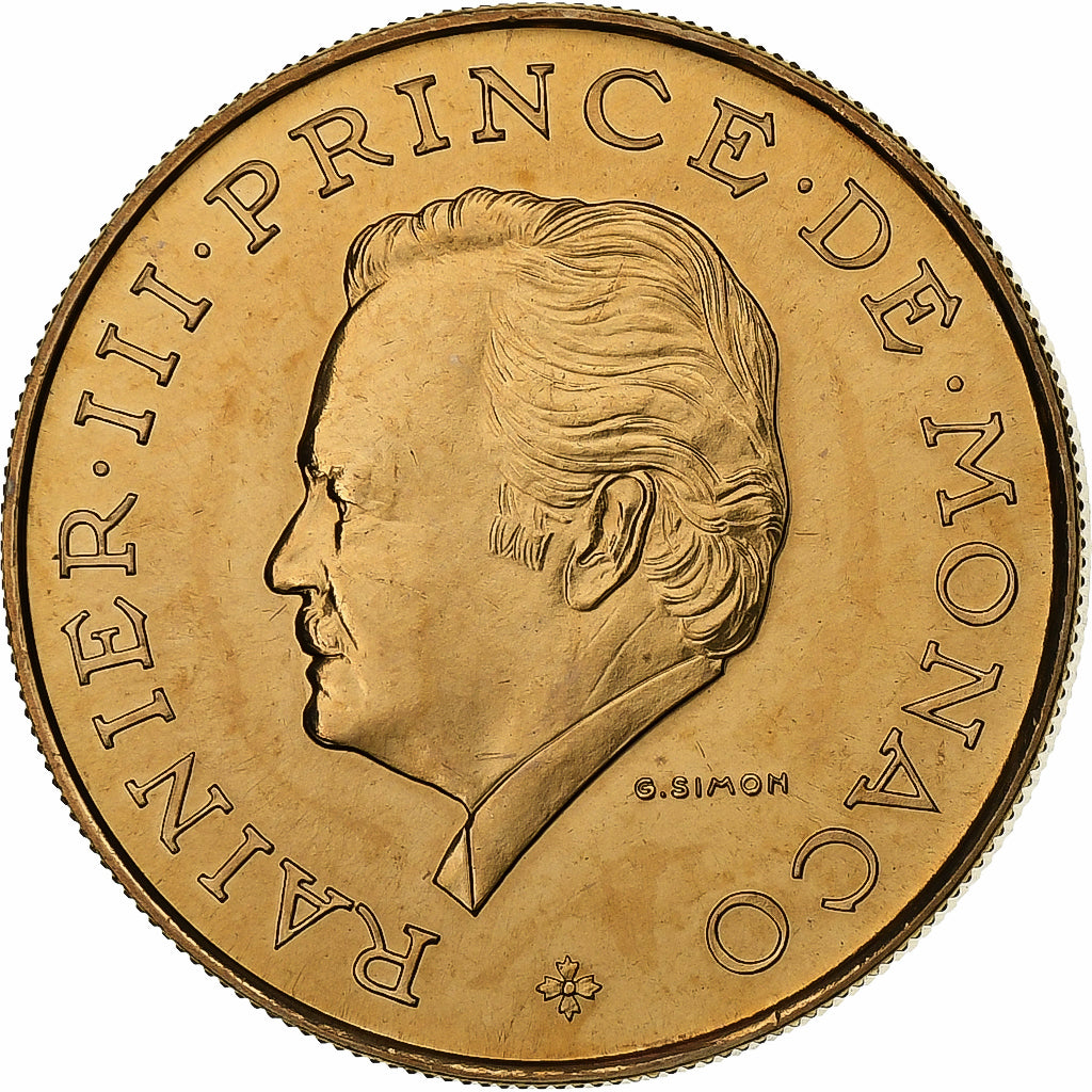 Monaco, Rainier III, 10 Francs, 1982, MDP, série FDC, Miedź-Nikel-Aluminium