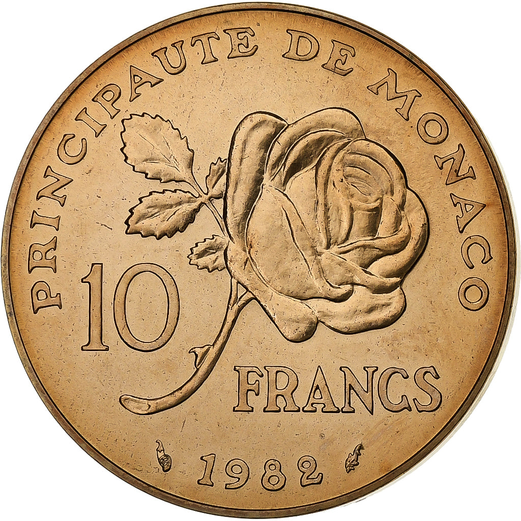 Monaco, Rainier III, 10 Francs, Princess Grace, 1982, MDP, série FDC