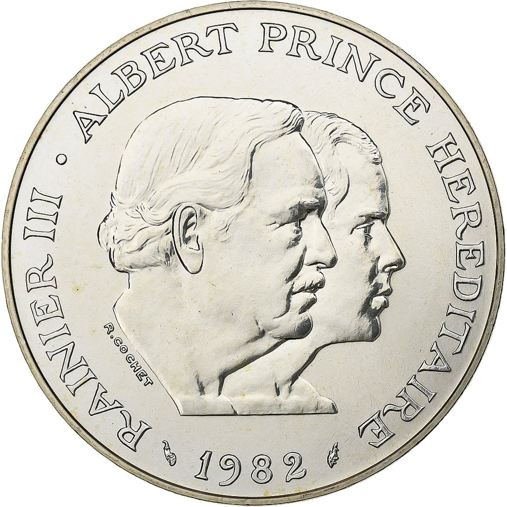 Monaco, Rainier III, 100 Francs, Heir Apparent Prince Albert, 1982, MDP, série