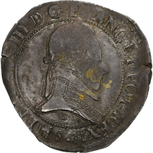 France, Henri III, Franc au Col Plat, 1579, Bourges, Très rare, Argent, TB