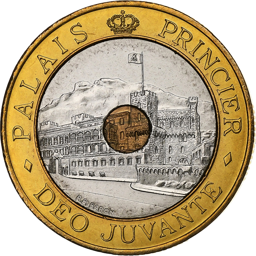 Monaco, Rainier III, 20 Francs, Palais princier, 1995, MDP, Série BU