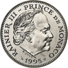 Monaco, Rainier III, 5 Francs, 1995, MDP, Série BU, Miedź-Nikiel, MS(65-70)