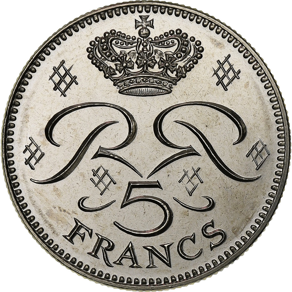 Monaco, Rainier III, 5 Francs, 1995, MDP, Série BU, Miedź-Nikiel, MS(65-70)