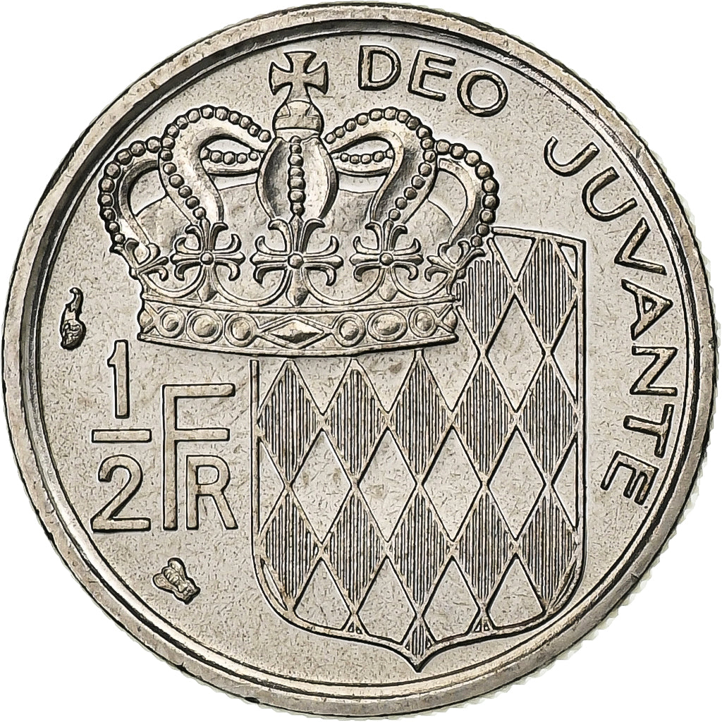 Monaco, Rainier III, 1/2 Franc, 1995, MDP, Série BU, Nickel, STGL