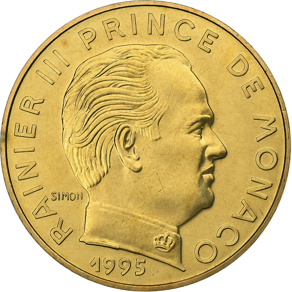 Monaco, Rainier III, 20 Centimes, 1995, MDP, Série BU, Aluminum-Bronze, STGL