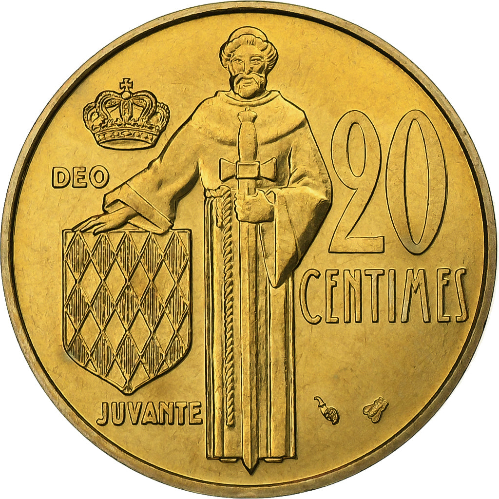Monaco, Rainier III, 20 Centimes, 1995, MDP, Série BU, Aluminum-Bronze, STGL
