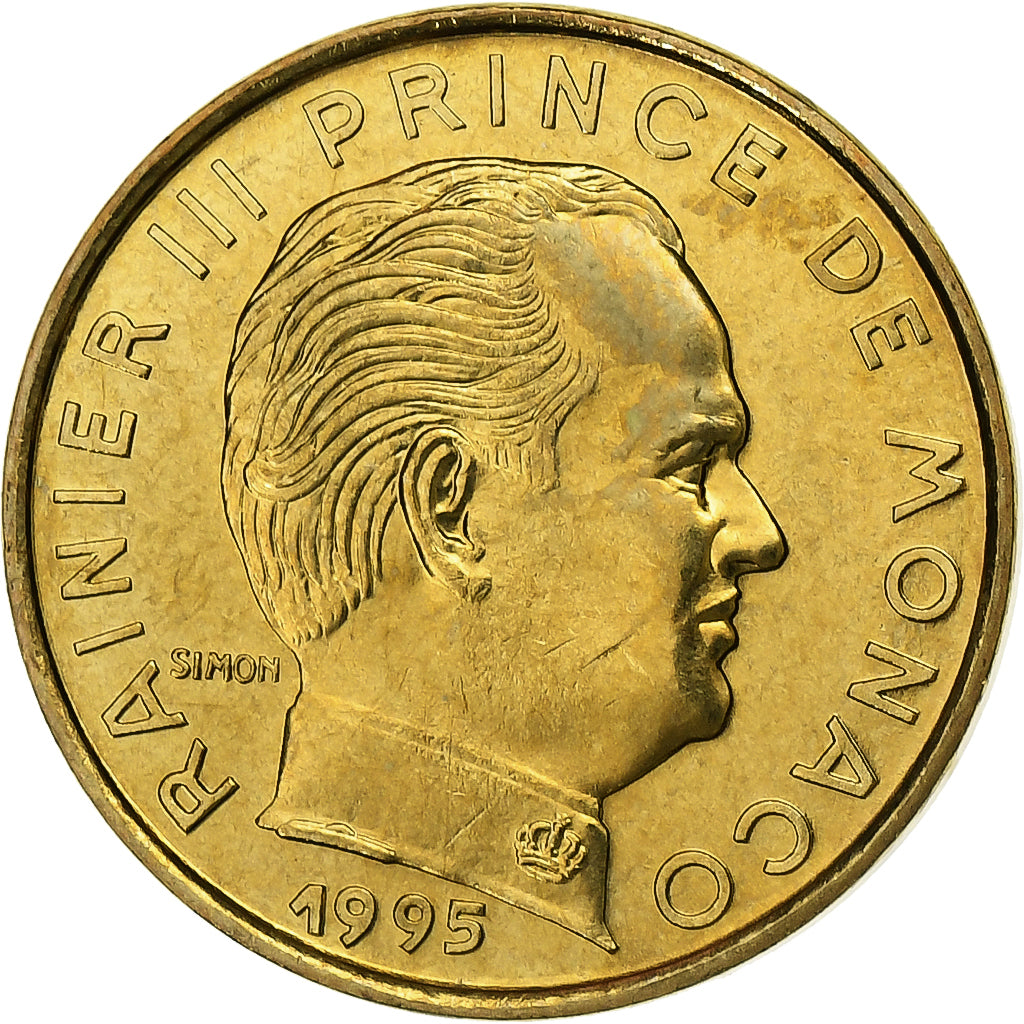 Mónaco, Rainier III, 5 Centimes, 1995, MDP, Série BU, Aluminio - bronce, FDC