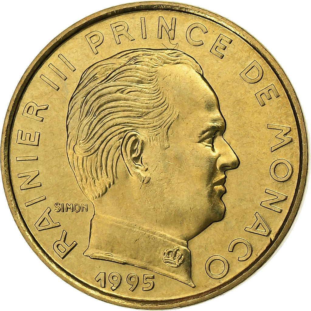 Mónaco, Rainier III, 5 Centimes, 1995, MDP, Série BU, Aluminio - bronce, FDC