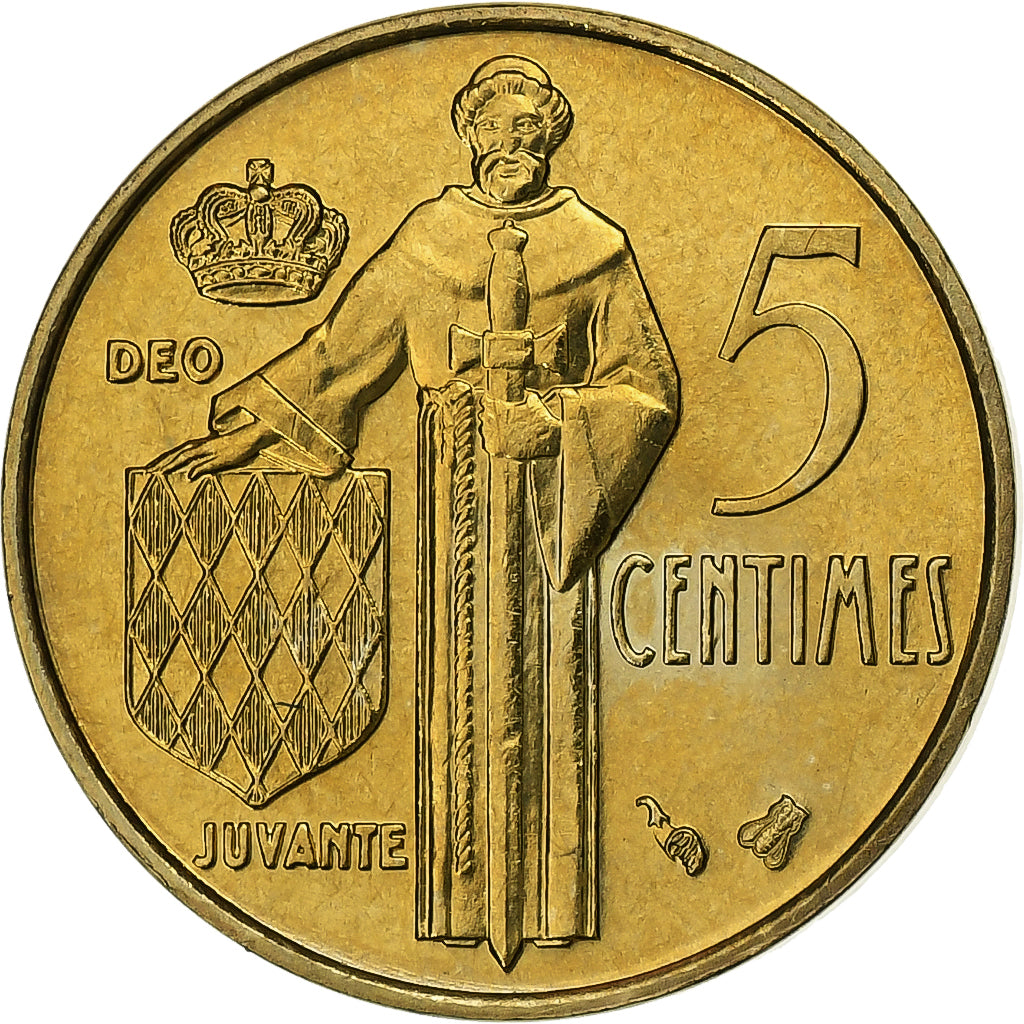 Mónaco, Rainier III, 5 Centimes, 1995, MDP, Série BU, Aluminio - bronce, FDC