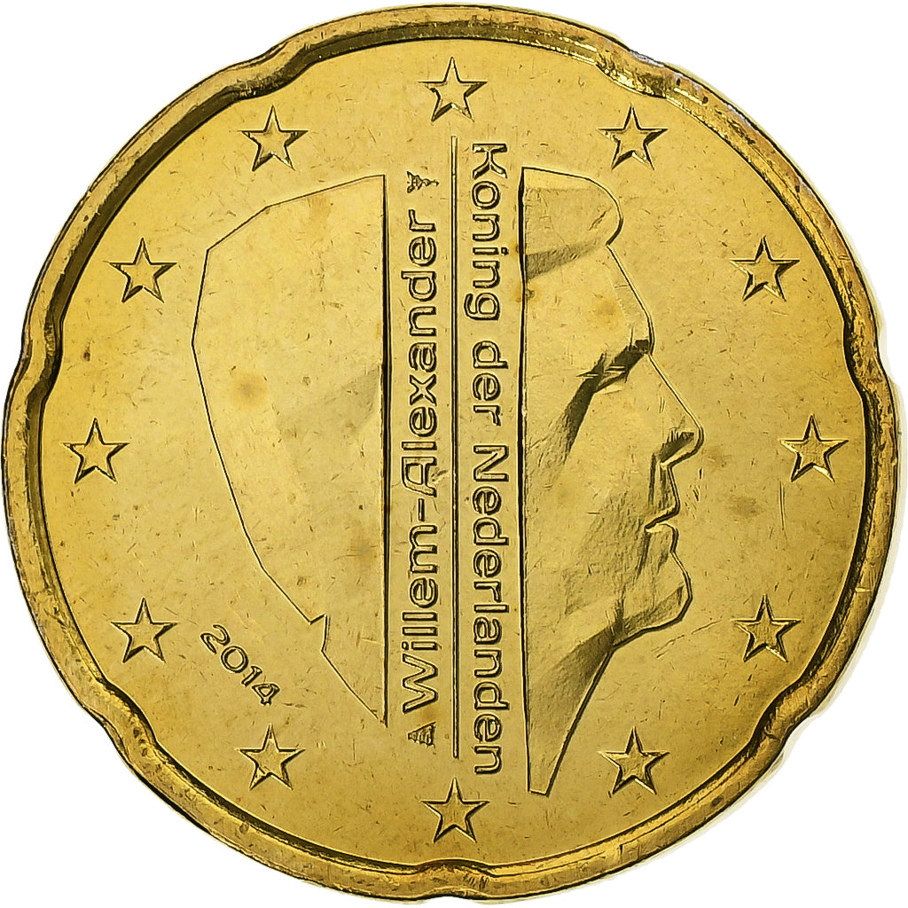 Nederland, Willem-Alexander, 20 Centimes, 2014, Utrecht, Nordic gold, PR+