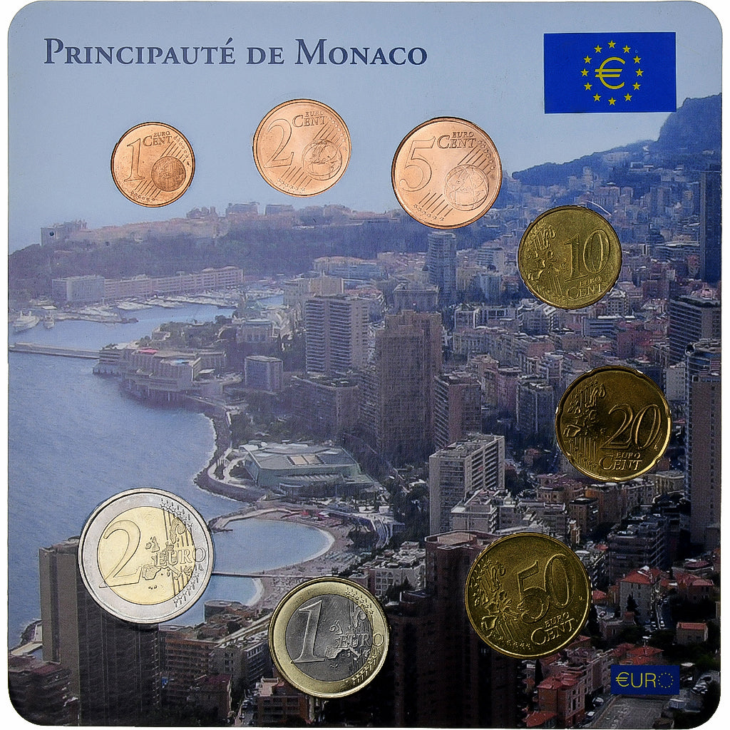 Monaco, Rainier III, Set 1 ct. - 2 Euro, 2001, MDP, VZ+
