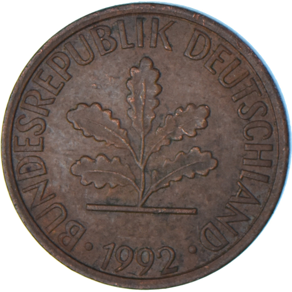 Moeda, Alemanha, Pfennig, 1992
