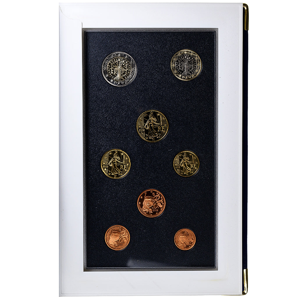 Francja, Coffret 1c. à 2€, Proof, 2002, MDP, ND, MS(65-70)