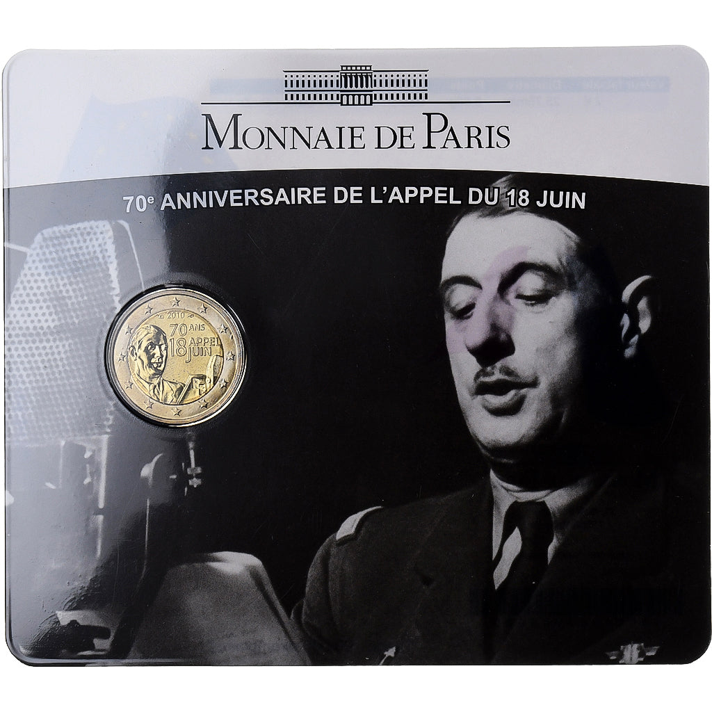 France, 2 Euro, Appel du 18 juin, BU, 2010, MDP, Bi-Metallic, MS(65-70)