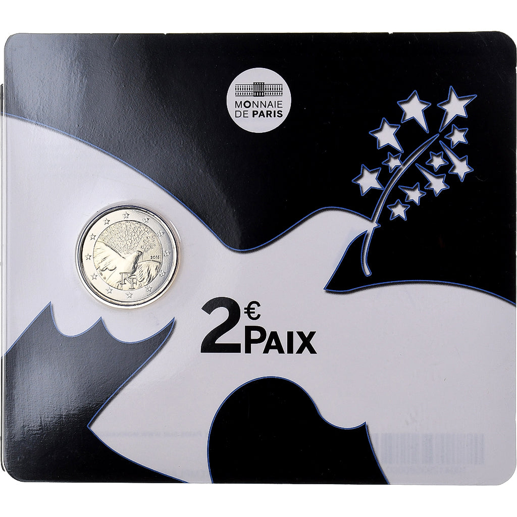 France, 2 Euro, Peace, BU, 2015, MDP, Bi-Metallic, MS(65-70)