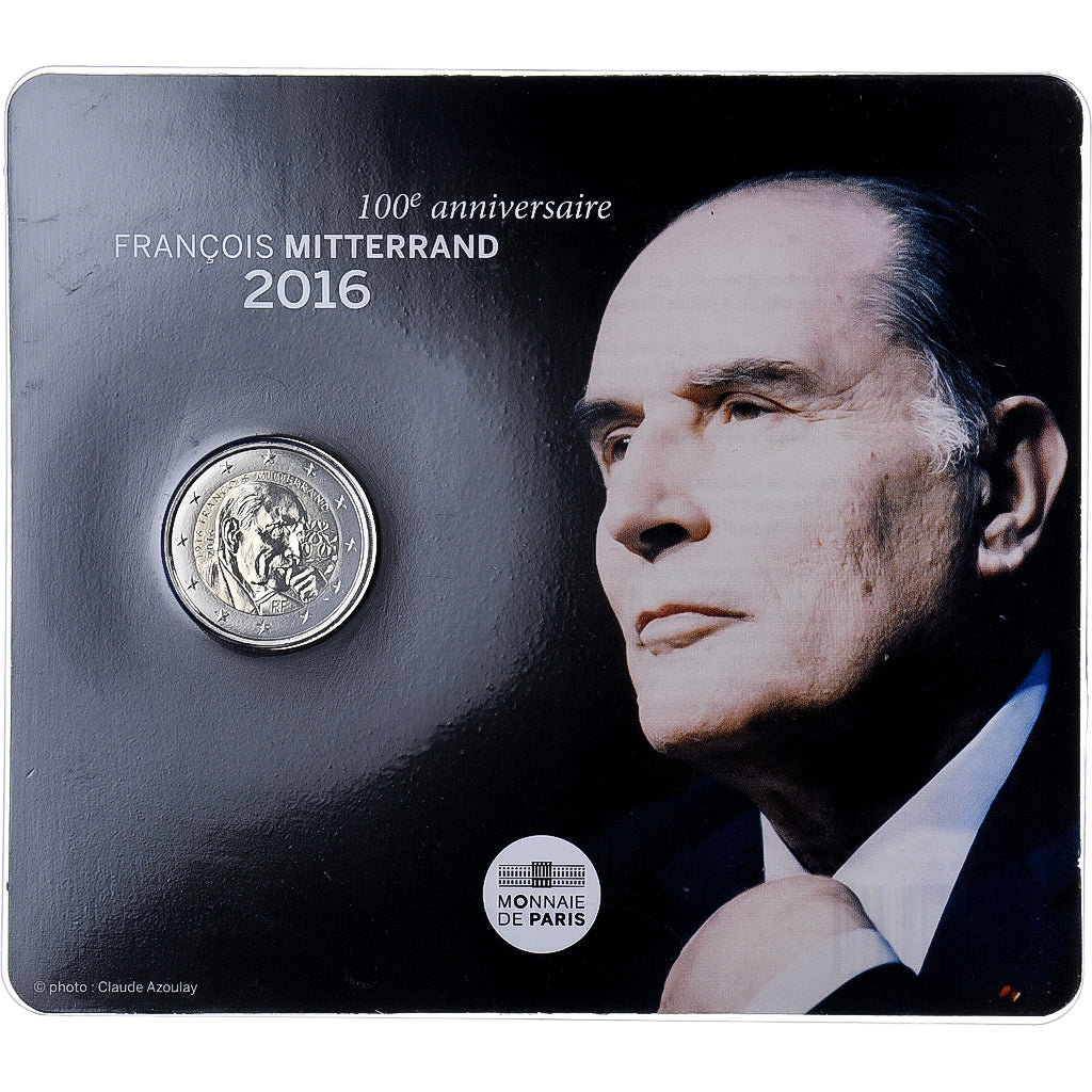 France, 2 Euro, François Mitterrand, BU, 2016, MDP, Bi-Metallic, MS(65-70)