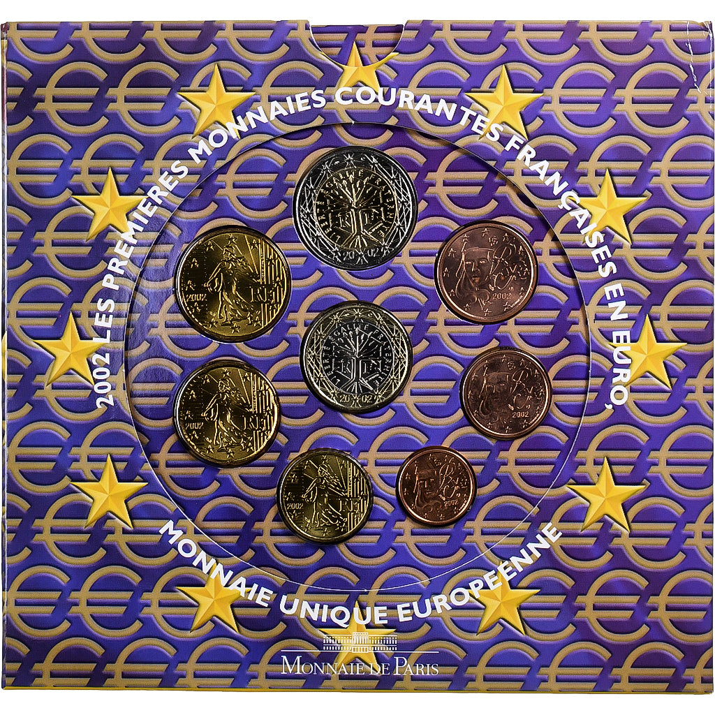 Francia, Coffret 1c. à 2€, BU, 2002, MDP, Sin información, FDC