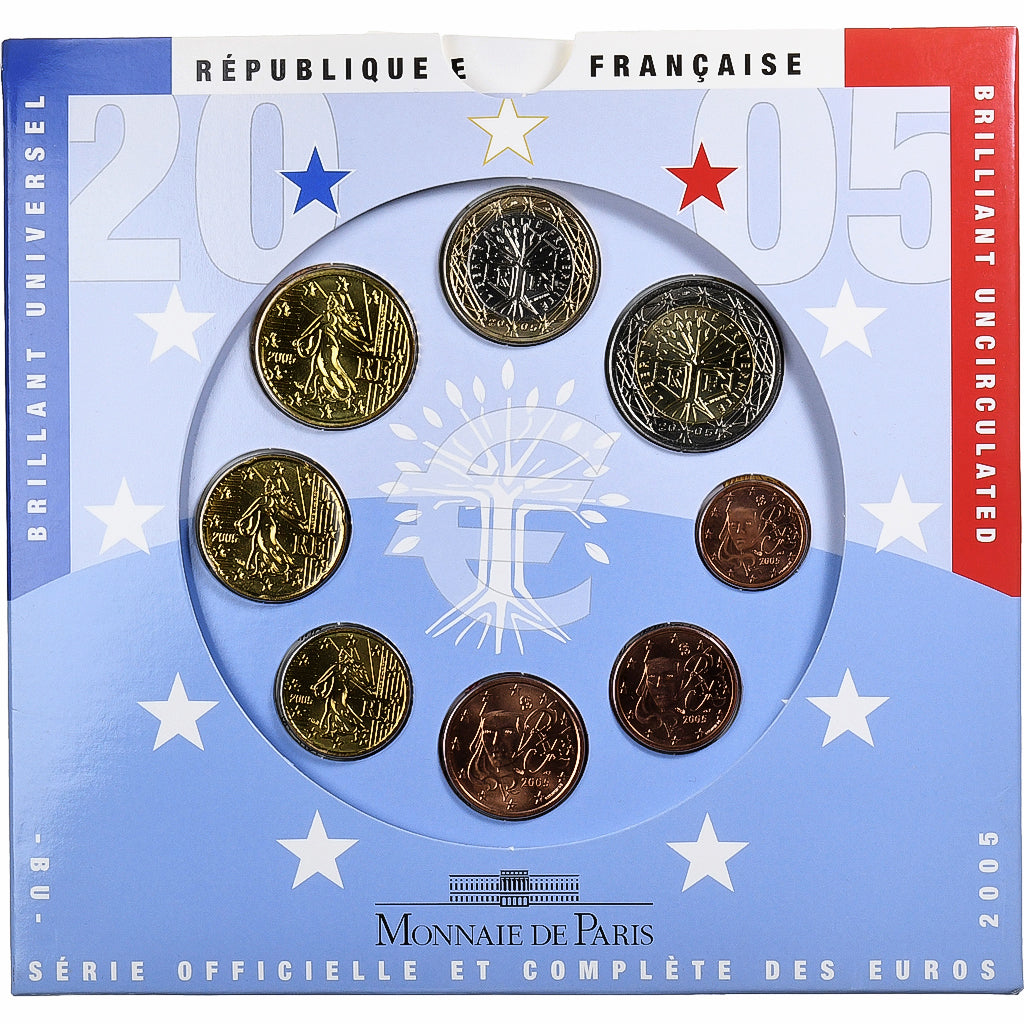 Francia, Coffret 1c. à 2€, BU, 2005, MDP, N.C., FDC