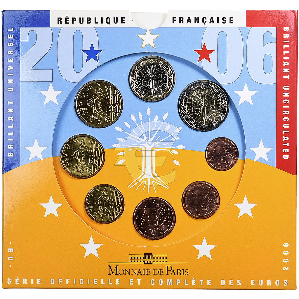 Francia, Coffret 1c. à 2€, BU, 2006, MDP, N.C., FDC