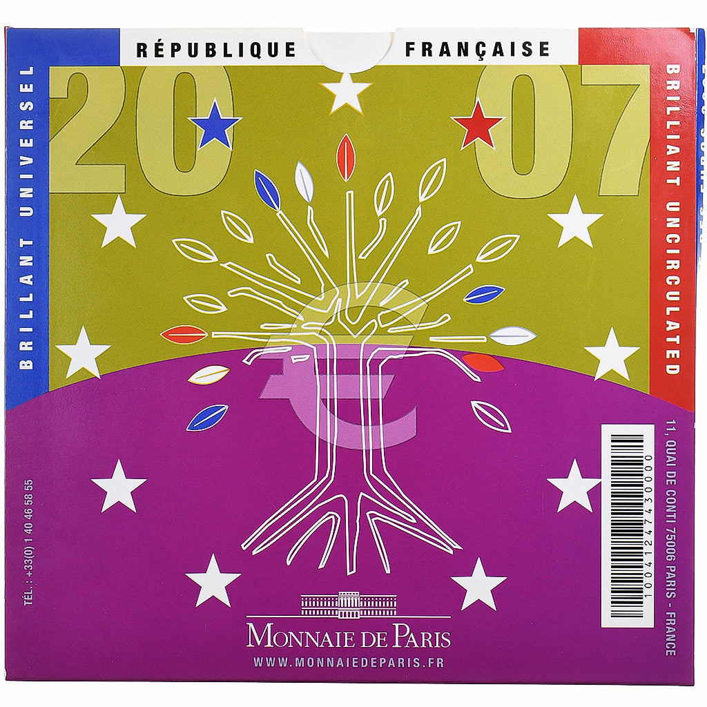 France, Coffret 1c. à 2€, BU, 2007, MDP, MS(65-70)