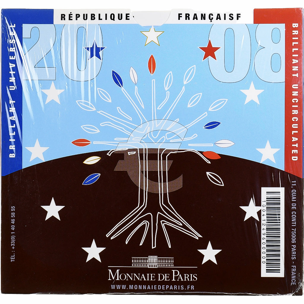 França, Coffret 1c. à 2€, BU, 2008, MDP, N/D, MS(65-70)