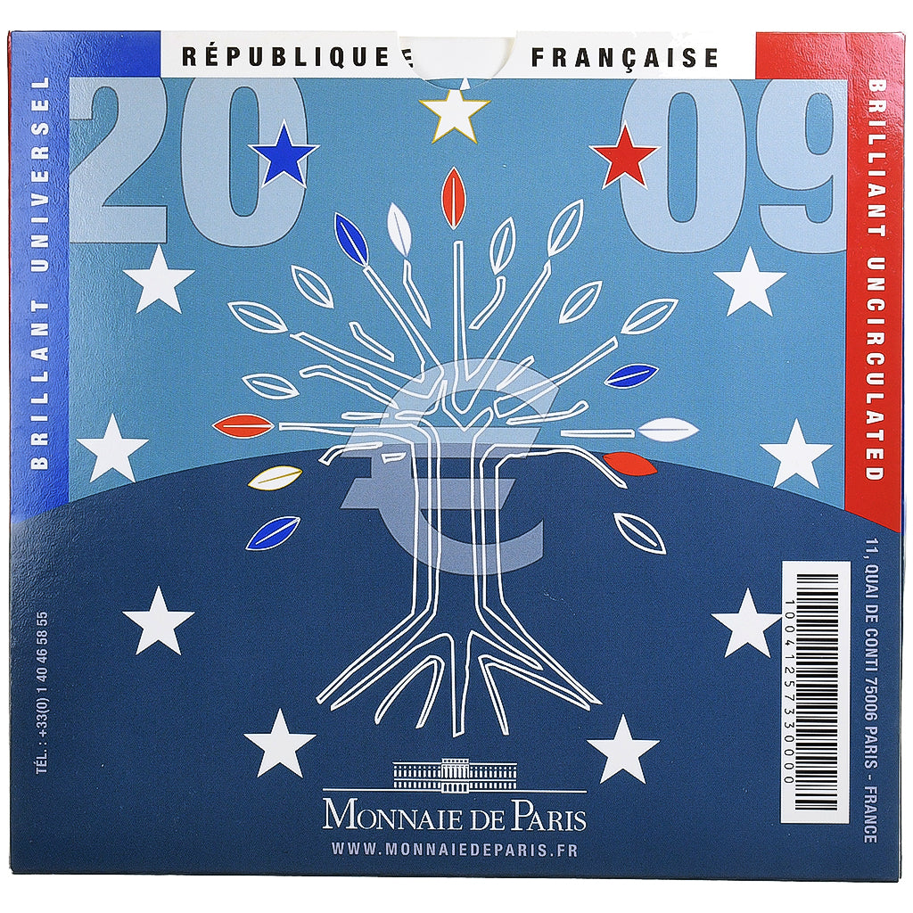 França, Coffret 1c. à 2€, BU, 2009, MDP, N/D, MS(65-70)