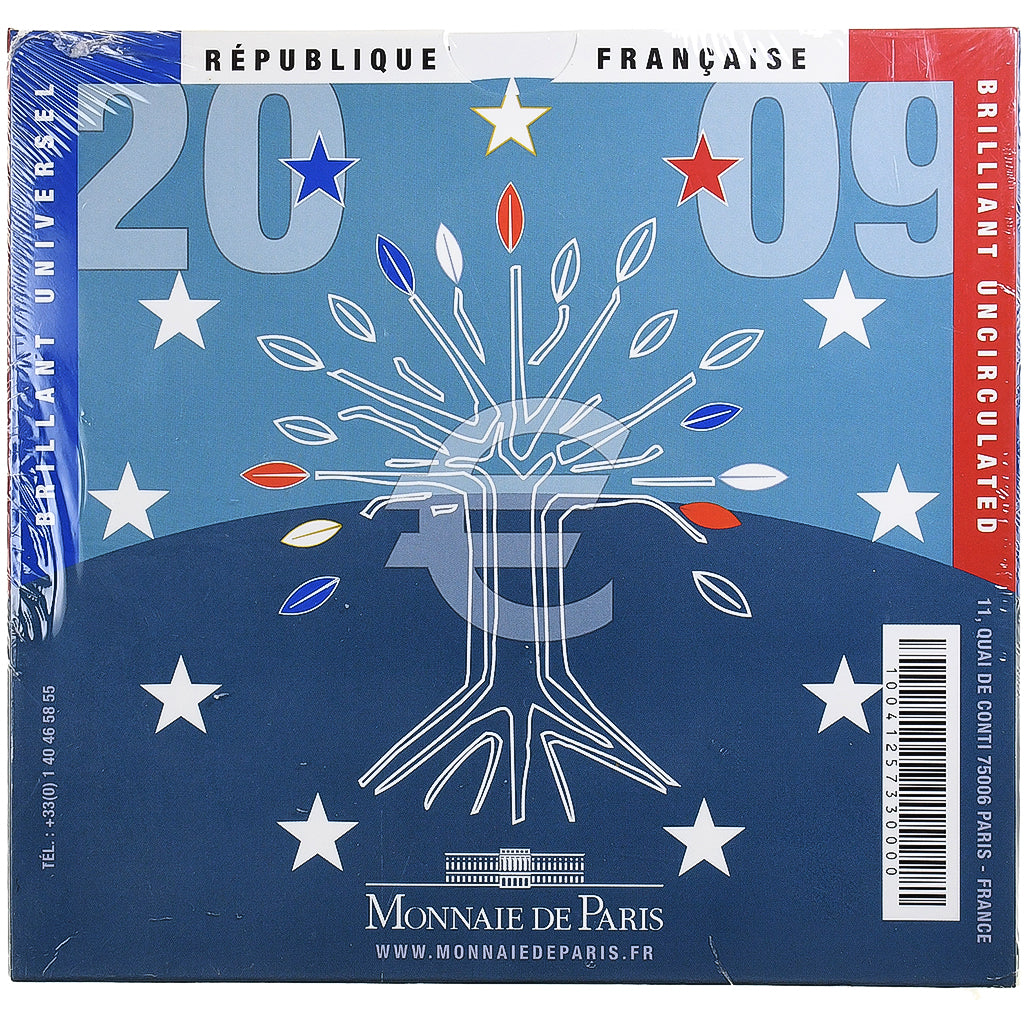 Francia, Coffret 1c. à 2€, BU, 2009, MDP, Sin información, FDC
