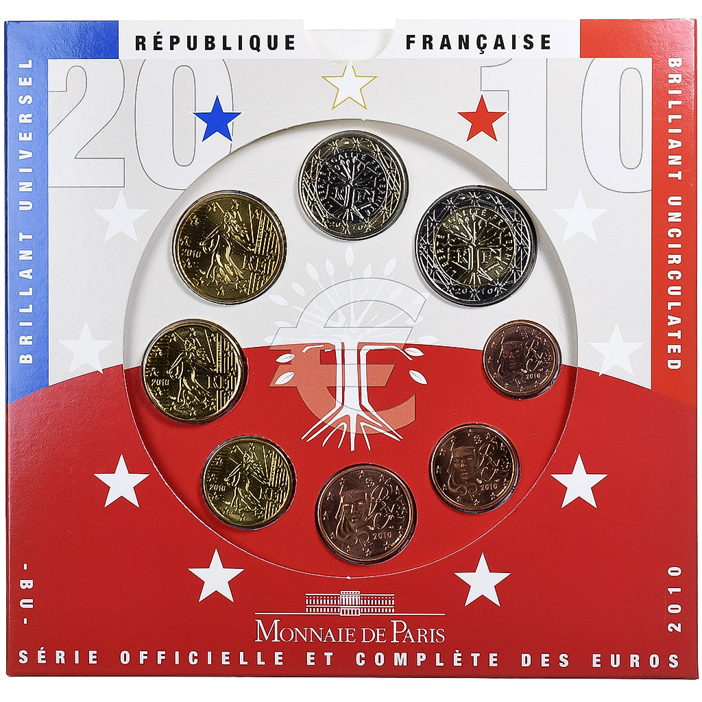 França, Coffret 1c. à 2€, BU, 2010, MDP, N/D, MS(65-70)