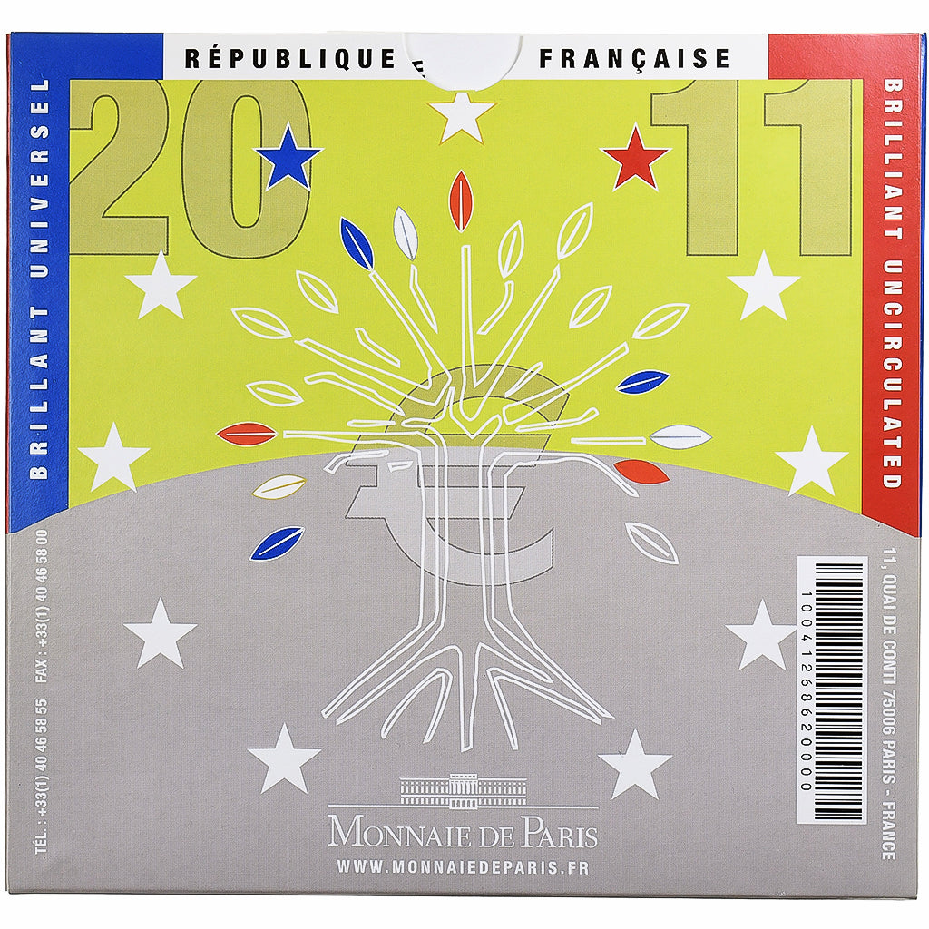 França, Coffret 1c. à 2€, BU, 2011, MDP, N/D, MS(65-70)