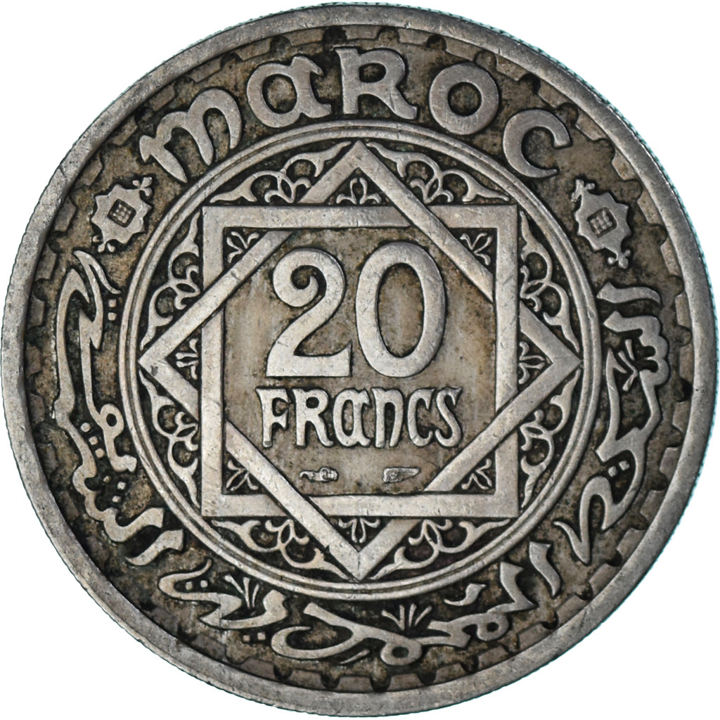 Moneda, Marruecos, 20 Francs, 1366