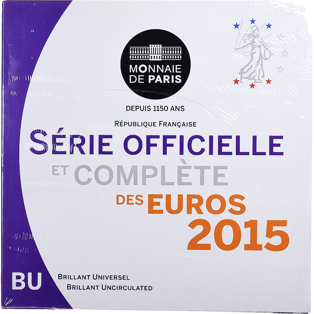 França, Coffret 1c. à 2€, BU, 2015, MDP, N/D, MS(65-70)