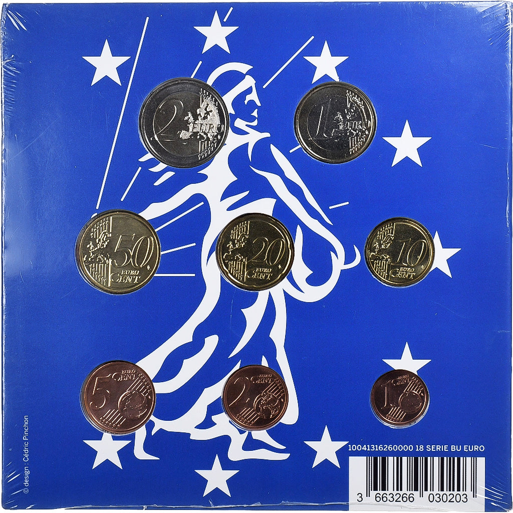 France, Coffret 1c. à 2€, BU, 2018, MDP, MS(65-70)