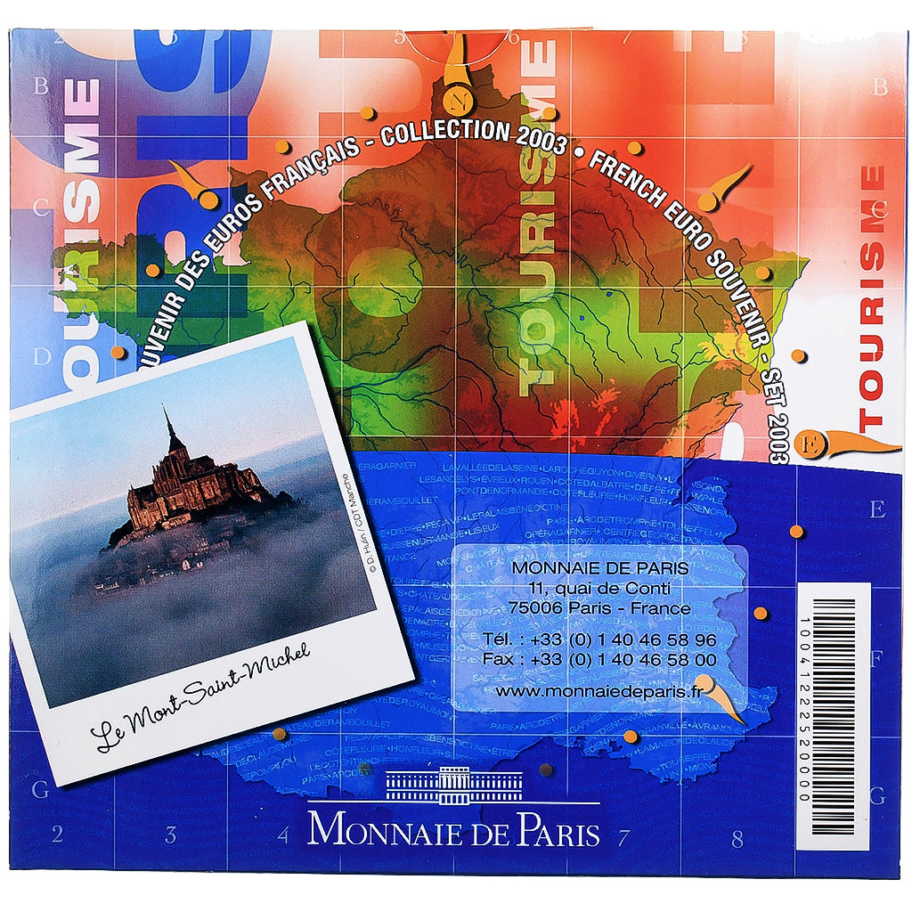 França, Set 1 ct. - 2 Euro + Medal, French Euro Souvenir set, BU, 2003, MDP