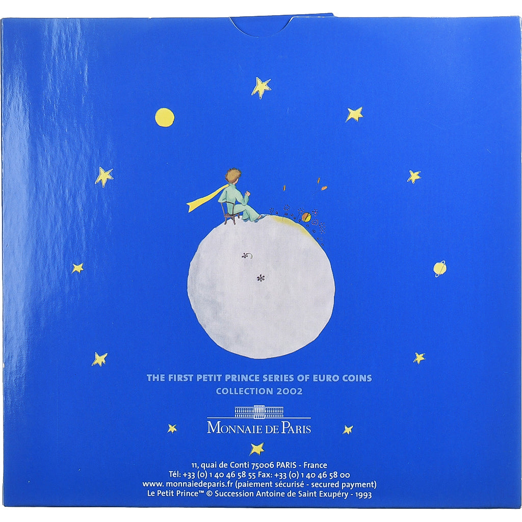 France, Set 1 ct. - 2 Euro + Medal, Petit Prince, BU, 2002, MDP, MS(65-70)