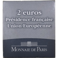 France, 2 Euro, Présidence de l'UE, BE, 2008, MDP, Bimétallique, FDC